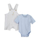 BLUE SEVEN - ROMPER MET GESTREEPTE TUINBROEK
