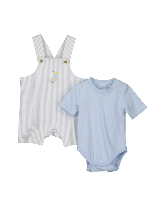 BLUE SEVEN - ROMPER MET GESTREEPTE TUINBROEK