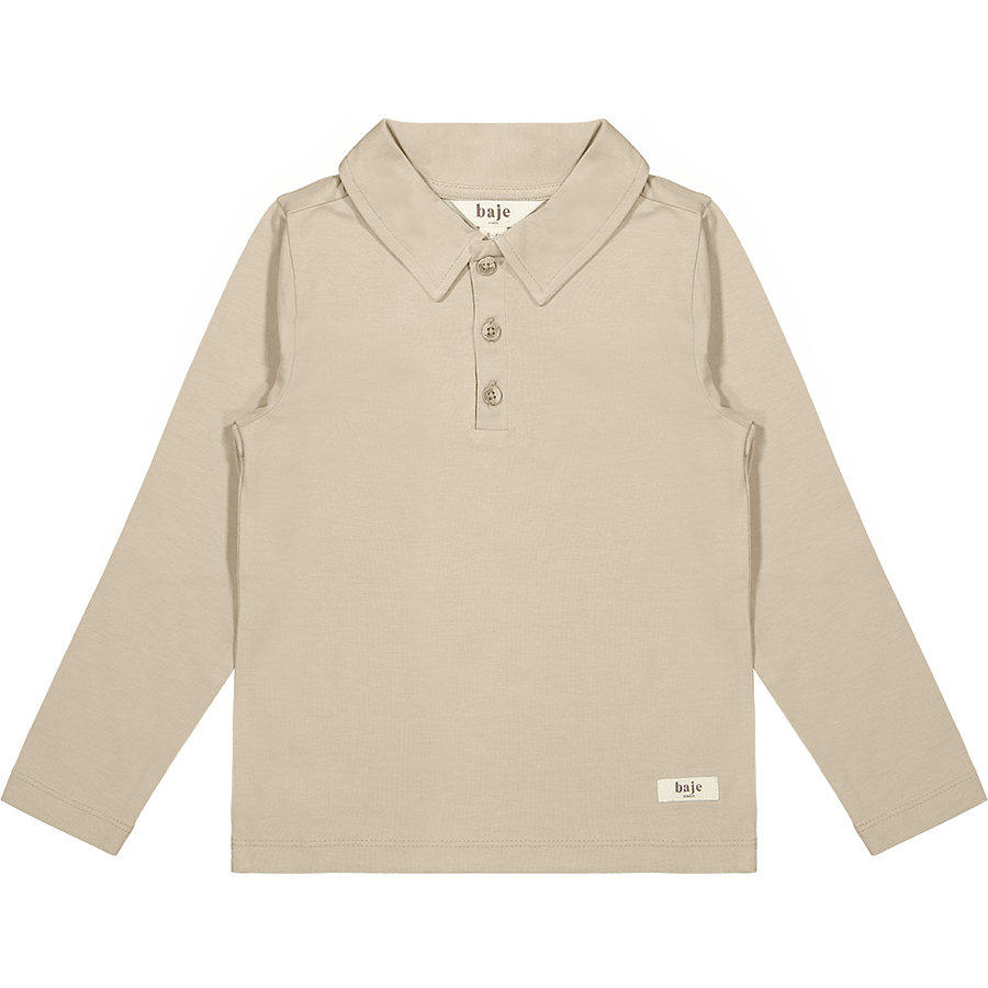 BAJE - BROC POLO LANGE MOUW SAND DESERT