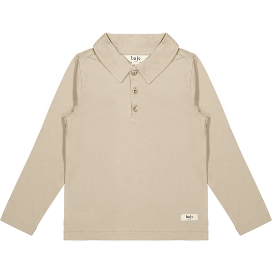 BAJE - BROC POLO LANGE MOUW SAND DESERT