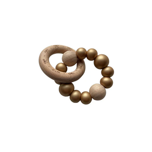 CHEWIES - RATTLE GOLD BOW