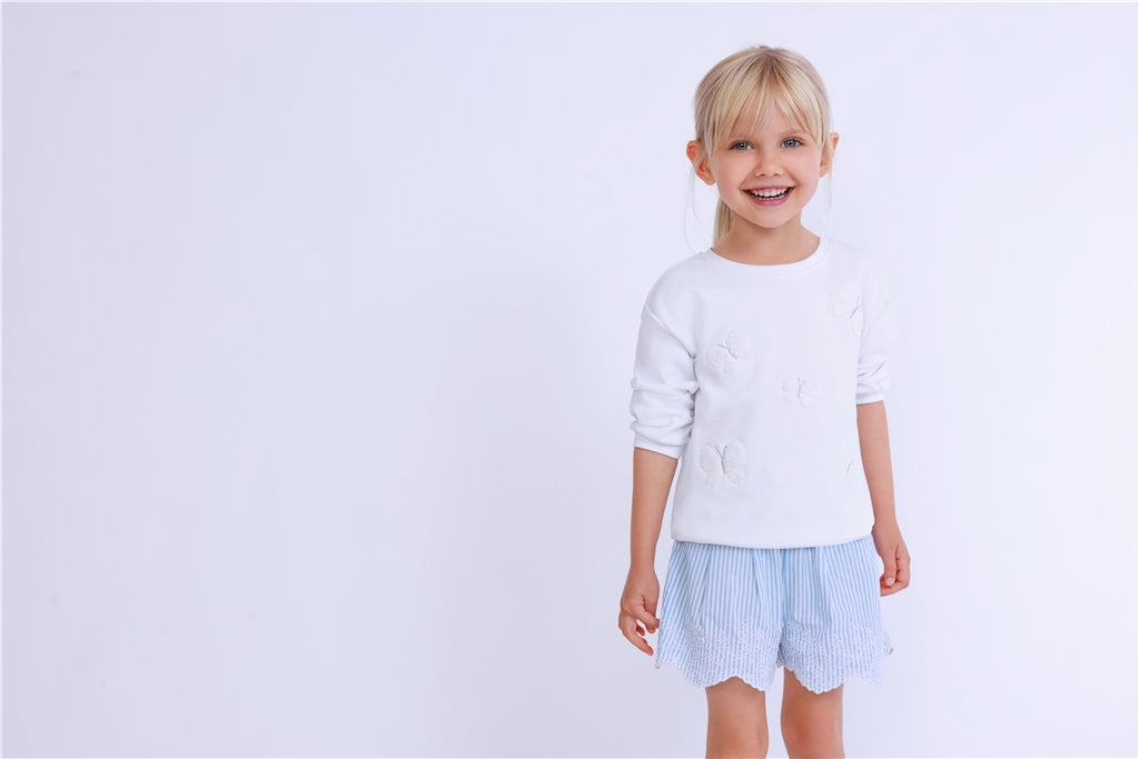 BLUE SEVEN - SHORT GESTREEPT