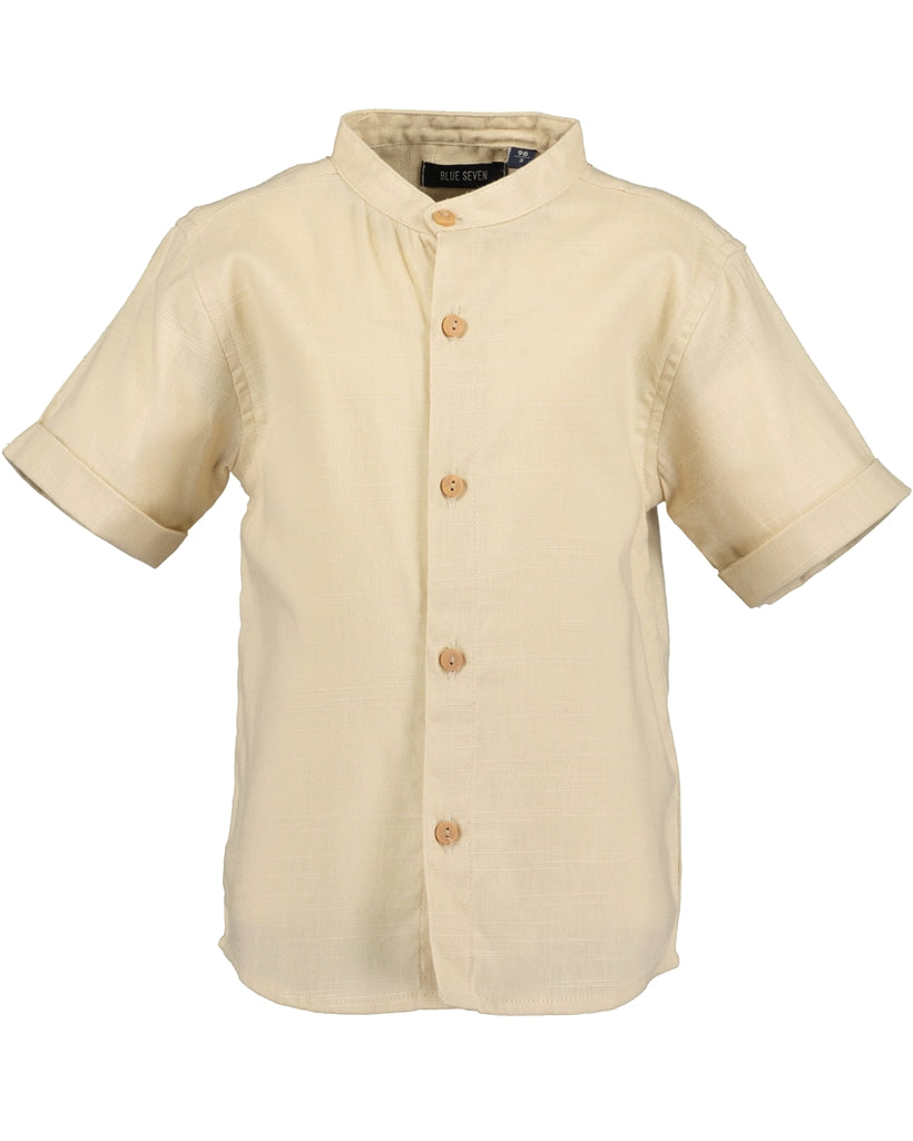 BLUE SEVEN - BEIGE BLOUSE MET MAO KRAAG