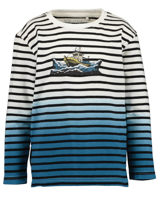 BLUE SEVEN - GESTREEPT SHIRT MET KOTTER