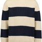 BLUE SEVEN - SWEATER STRIPED DONKER BLAUW