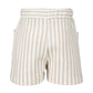 BLUE SEVEN - SHORT BEIGE/WIT GESTREEPT