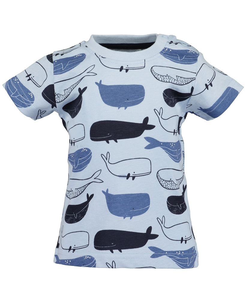 Blue Seven - T-shirt met walvissen