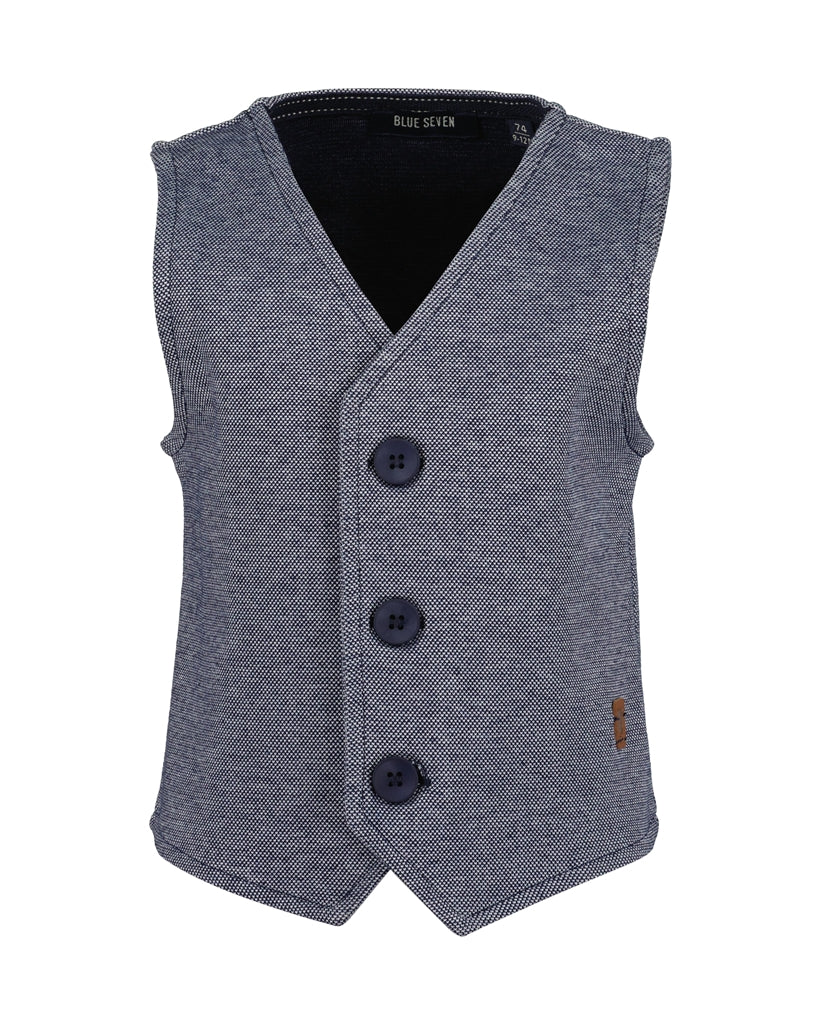 BLUE SEVEN - GILET DONKER BLAUW