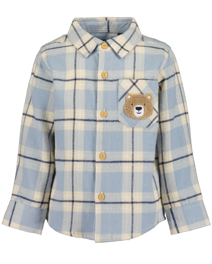 BLUE SEVEN - GEBLOKTE BLOUSE BEER