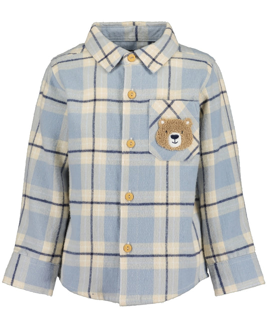 BLUE SEVEN - GEBLOKTE BLOUSE BEER