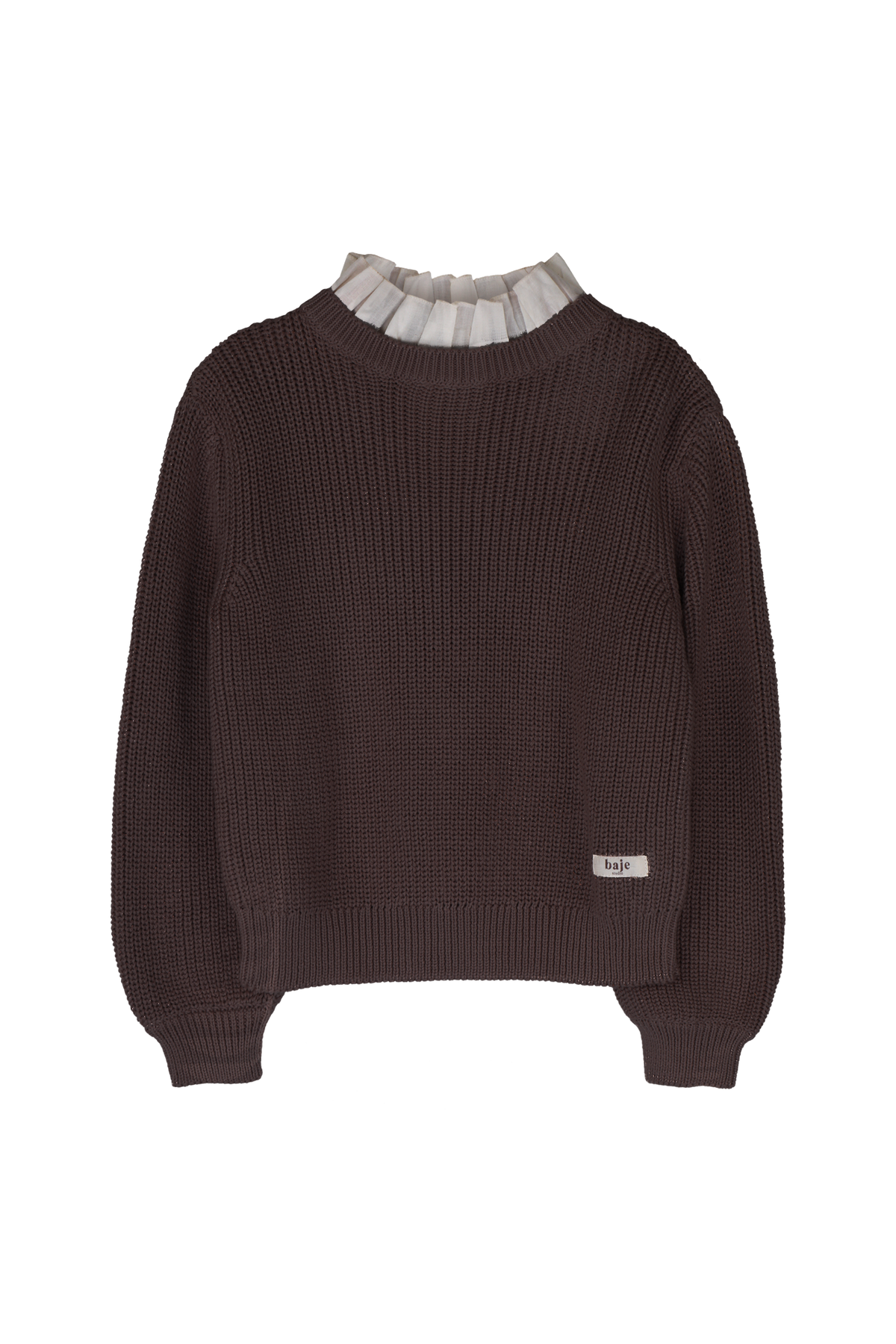 BAJE - TRUI MET KRAAG MAI BROWN CHOCO