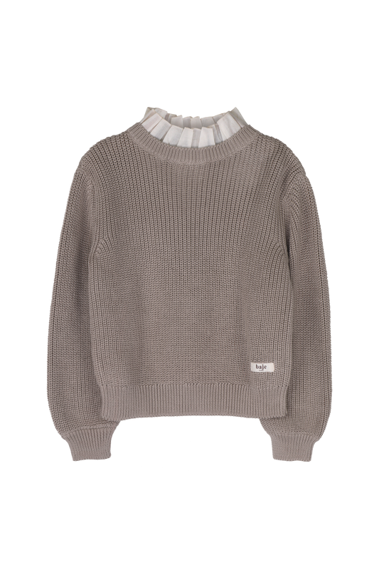 BAJE - TRUI MET KRAAG MAI TAUPE LIGHT