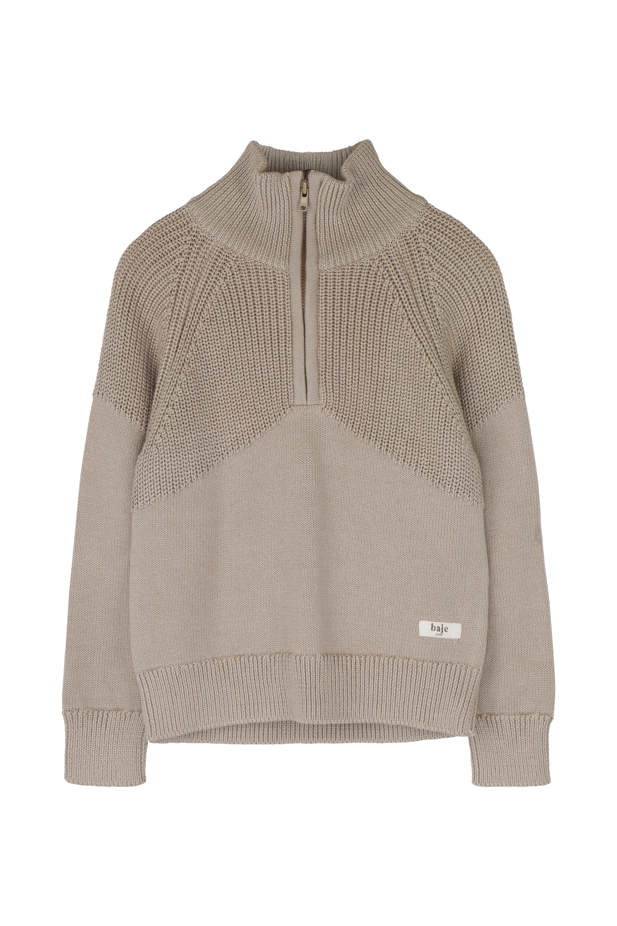 BAJE - TRUI MET RITS SEWARD TAUPE LIGHT