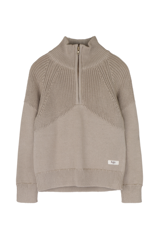 BAJE - TRUI MET RITS SEWARD TAUPE LIGHT