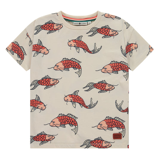 STAINS AND STORIES - CREME SHIRT KOI