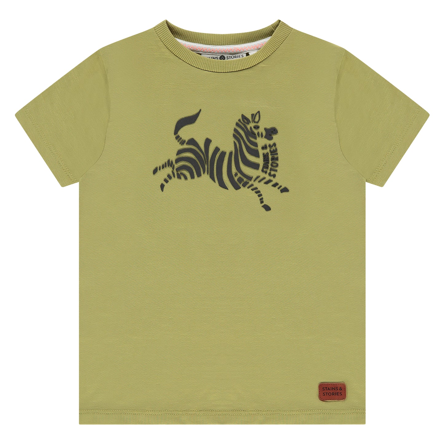 STAINS AND STORIES - ZEBRA SHIRT GROEN