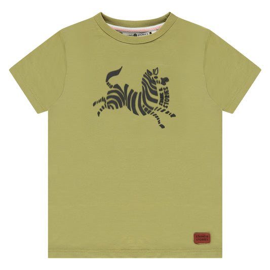 STAINS AND STORIES - ZEBRA SHIRT GROEN