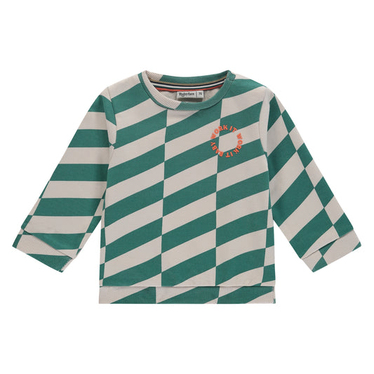 BABYFACE - SWEATSHIRT GROEN/WIT