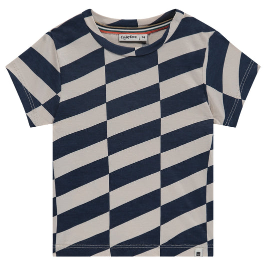 BABYFACE - T-SHIRT GEBLOKT NAVY