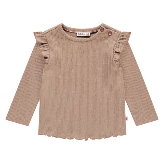 BABYFACE - SHIRT MET LANGE MOUW SEPIA