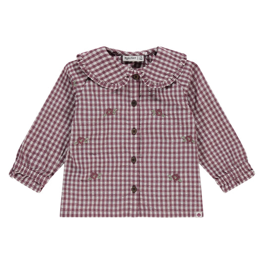 BABYFACE - GEBLOKTE BLOUSE MET KRAAG