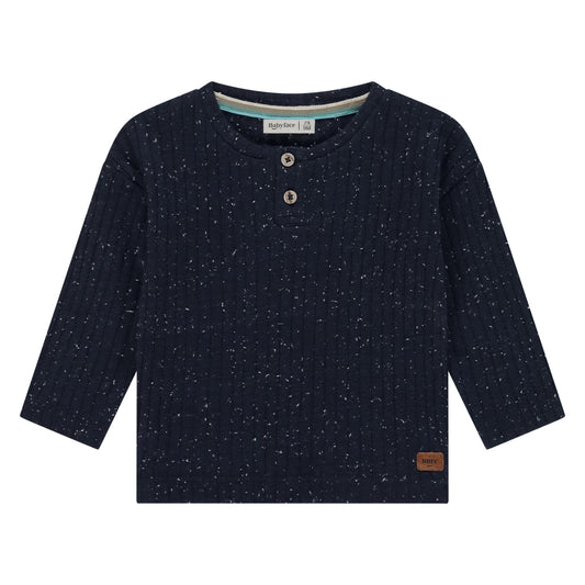 BABYFACE - DONKER BLAUW GEMELEERDE HENLEY