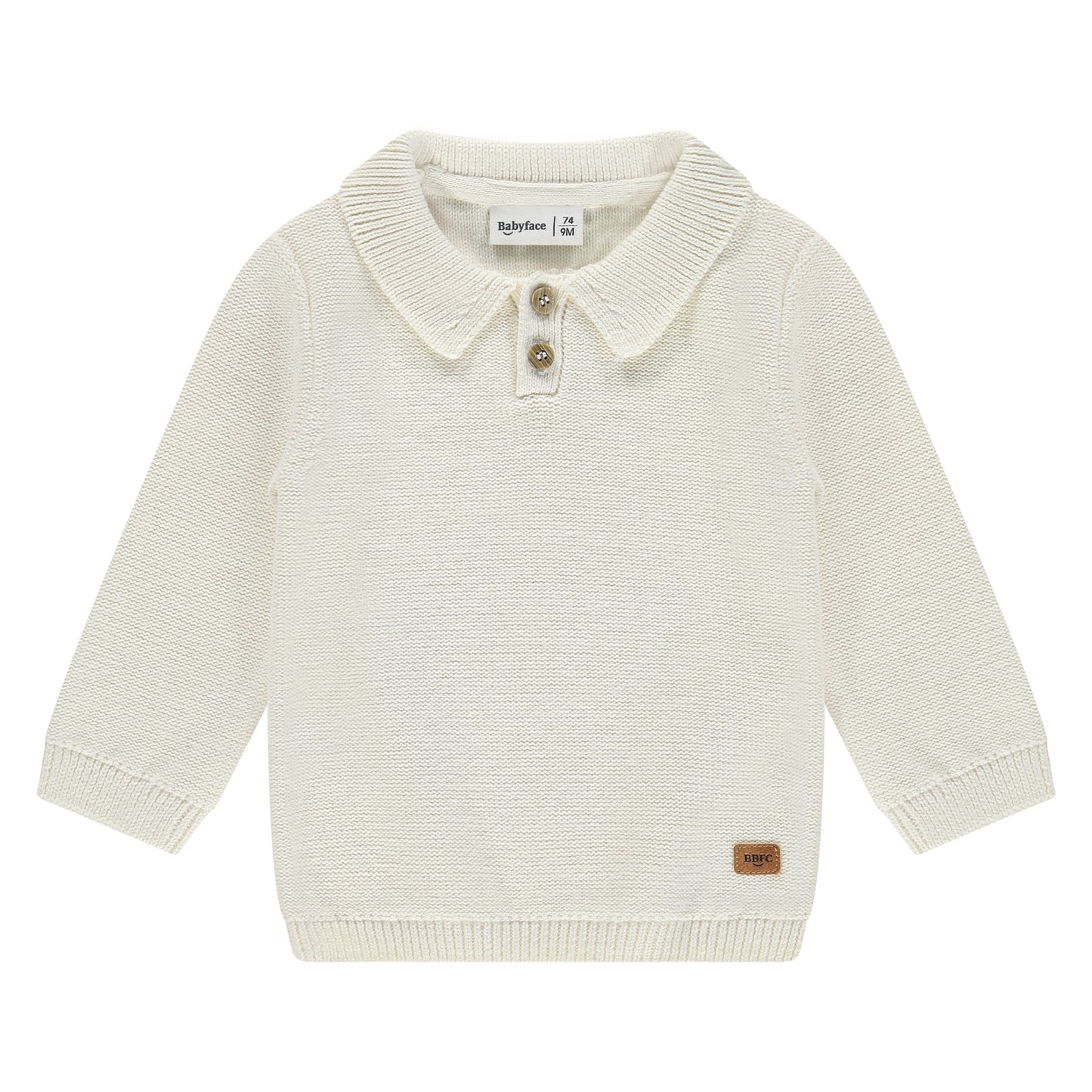BABYFACE - OFF WHITE GEBREIDE POLO