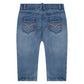 BABYFACE - DENIM BROEK MET ORANJE BLOEMETJES