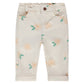 BABYFACE - IVORY DENIM BROEK MET ORANJE BLOEMETJES