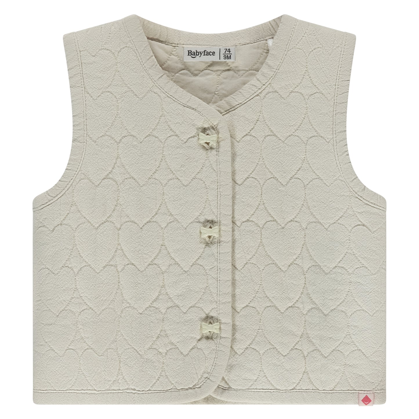 BABYFACE - GILET MET HARTJES IVORY