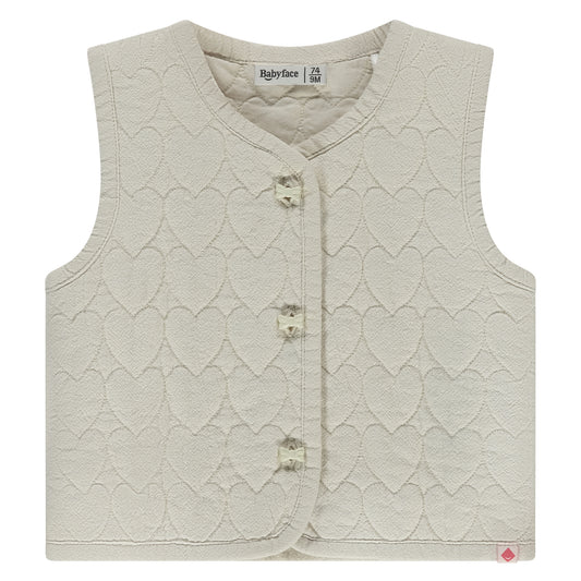 BABYFACE - GILET MET HARTJES IVORY