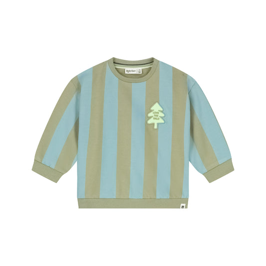 BABYFACE - GESTREEPTE SWEATER SKY/ARMY