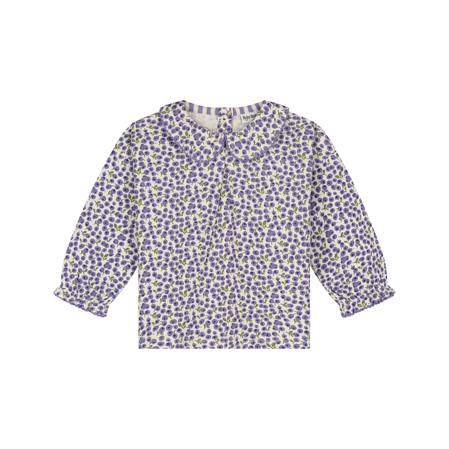 BABYFACE - CREAM PLUM SHIRT MET KRAAG