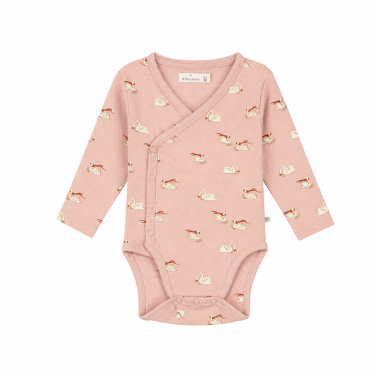 A TINY STORY - ROMPER ZWAAN OLD PINK