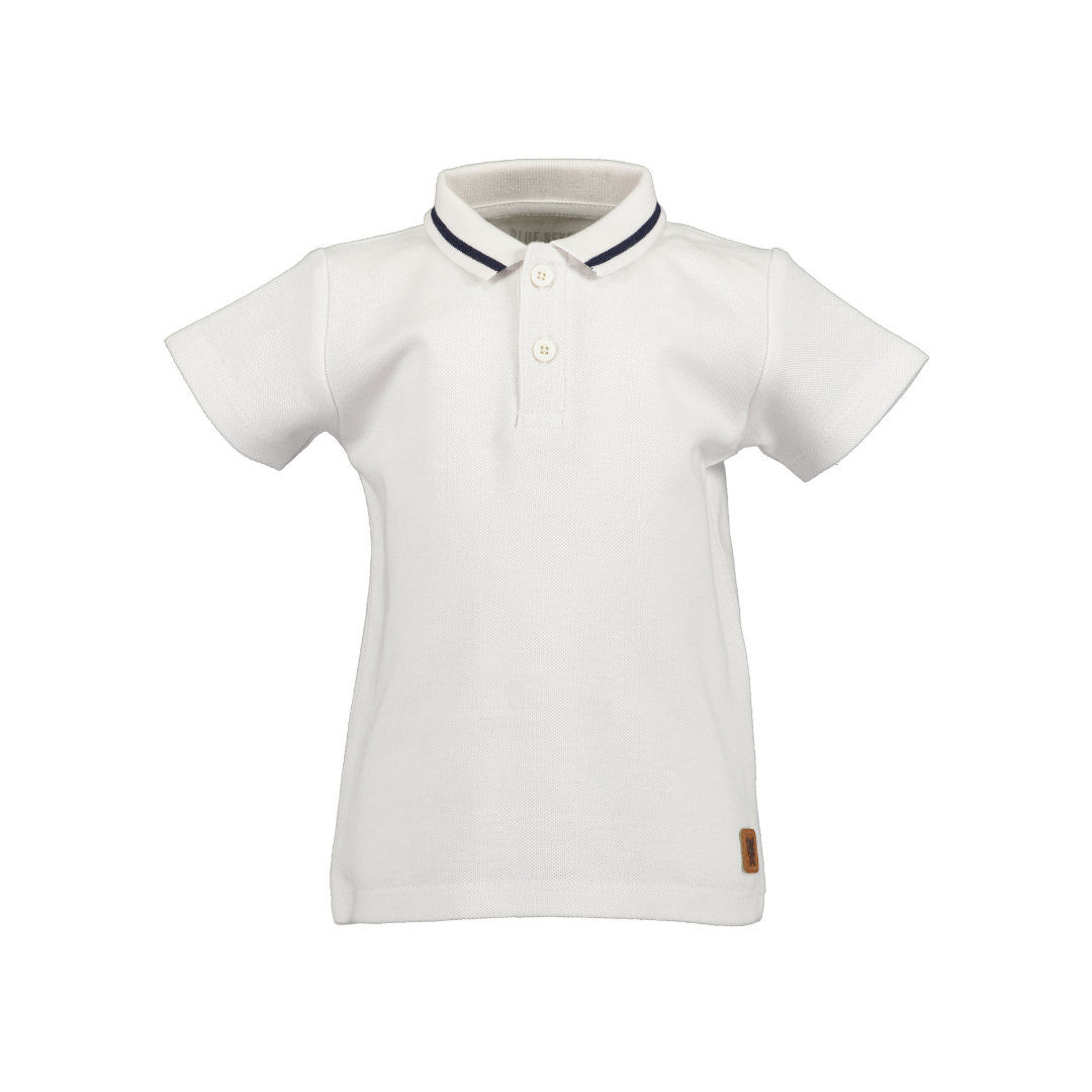 BLUE SEVEN - WITTE POLO