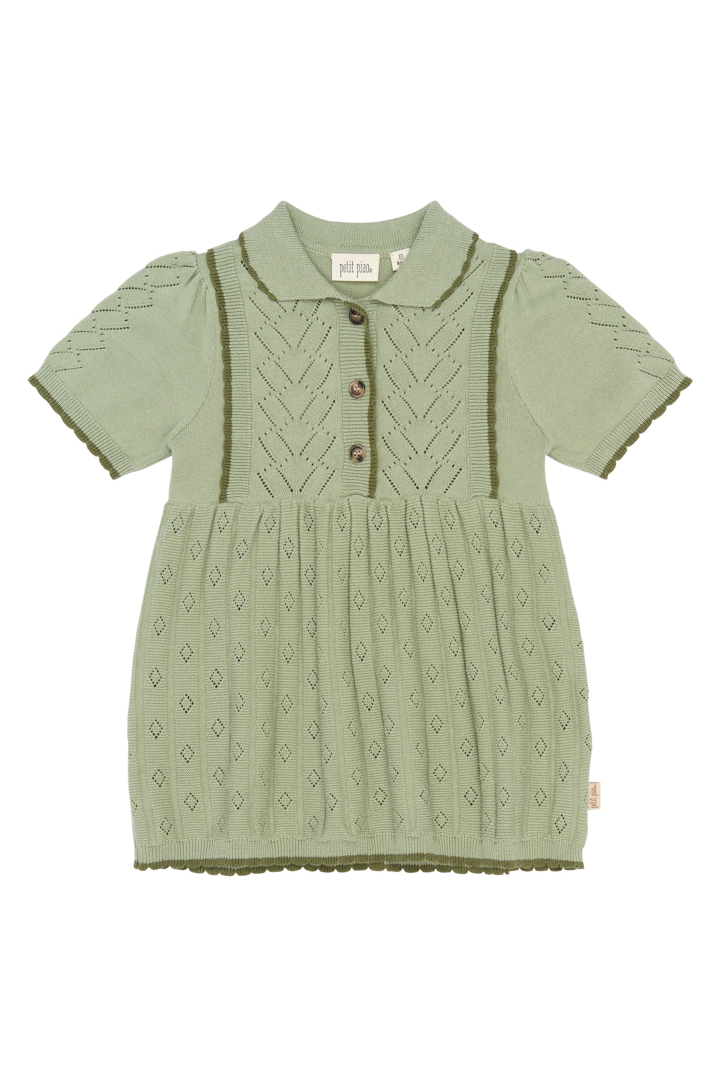 PETIT PIAO - GEBREIDE JURK EDEL MOSS