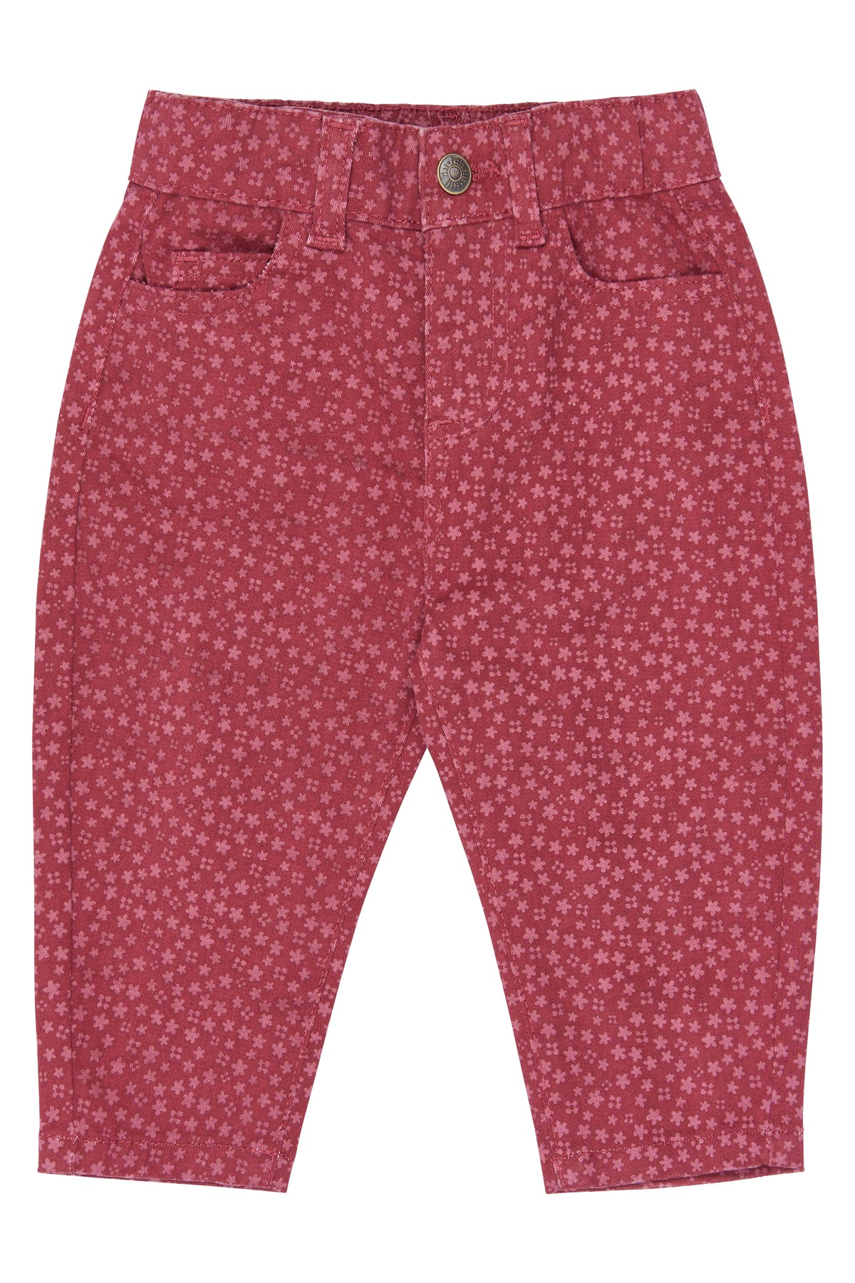PETIT PIAO - GEBLOEMDE DENIM BROEK GRETA