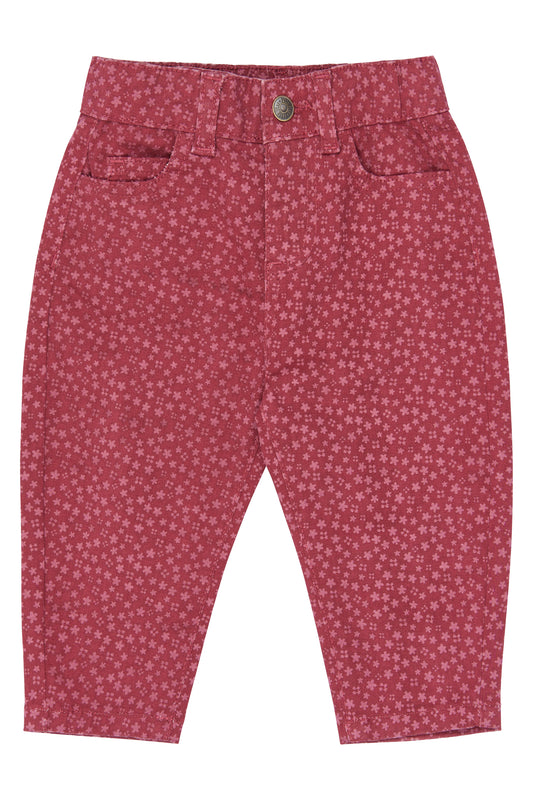 PETIT PIAO - GEBLOEMDE DENIM BROEK GRETA