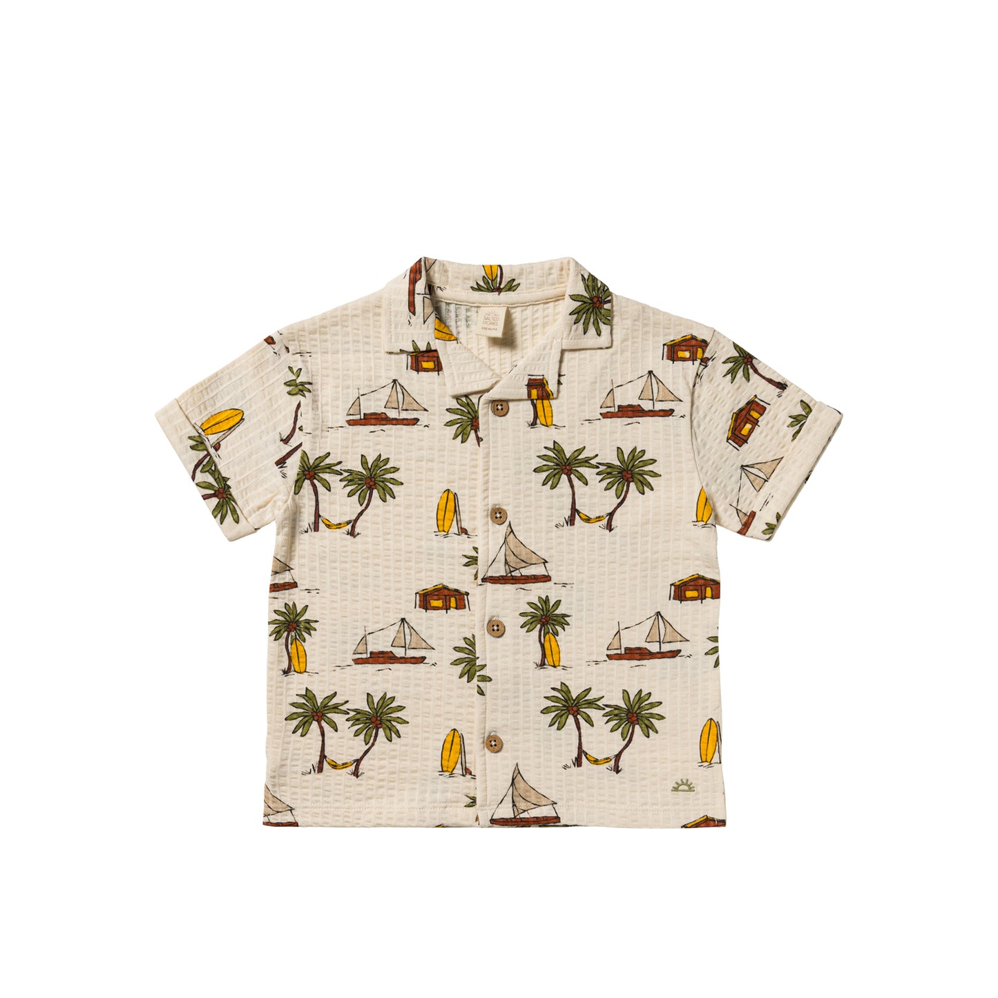 SALTED STORIES - SAILING SEERSUCKER BLOUSE