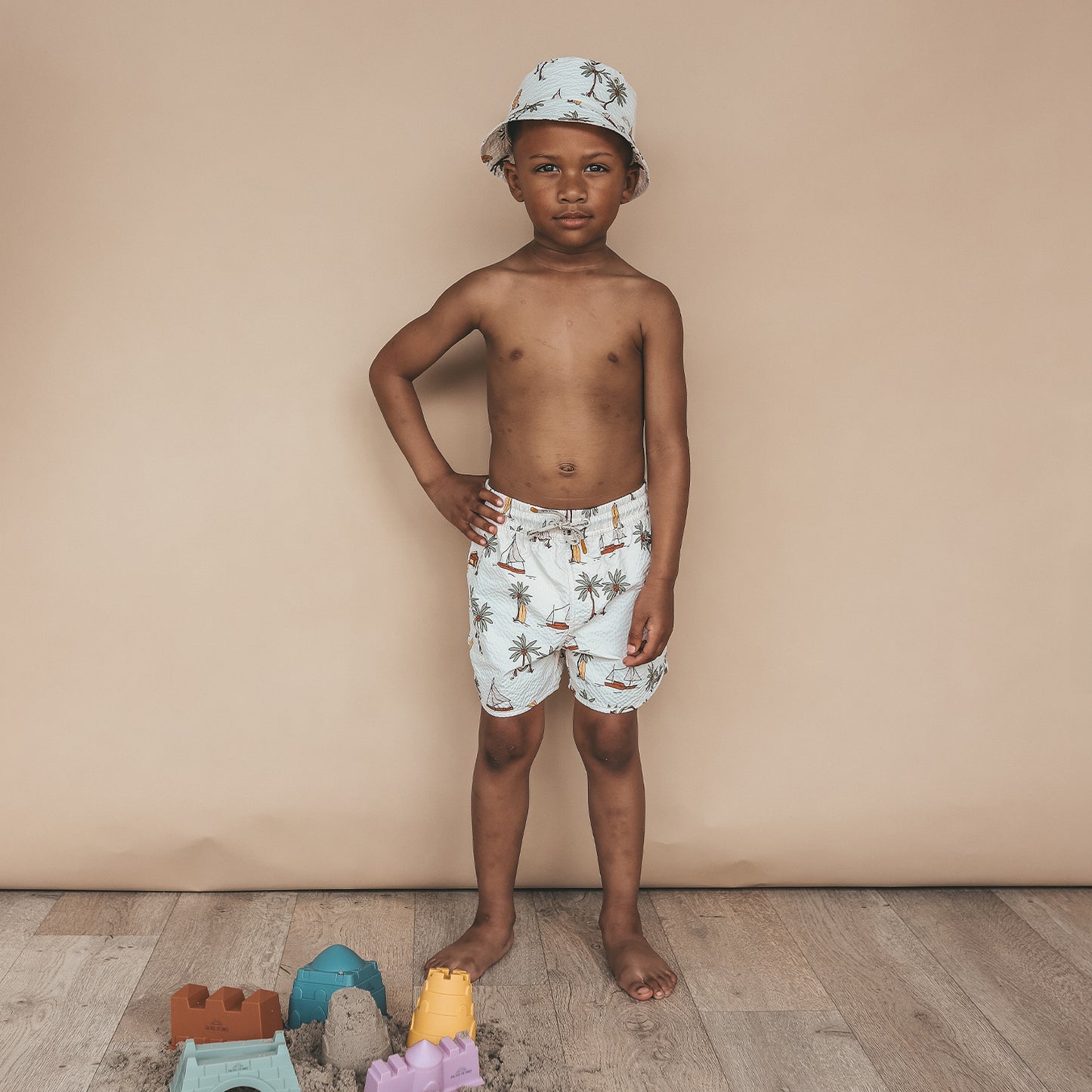 SALTED STORIES - SAILING SEERSUCKER SWIMSHORT