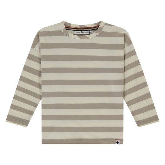 STAINS AND STORIES - GESTREEPT SHIRT MET LANGE MOUW KIT