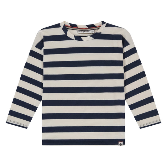 STAINS AND STORIES - GESTREEPT SHIRT MET LANGE MOUW NIGHT