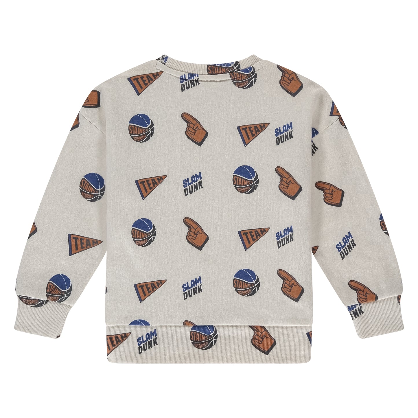 STAINS AND STORIES - BASKETBAL SWEATER OFF WHITE