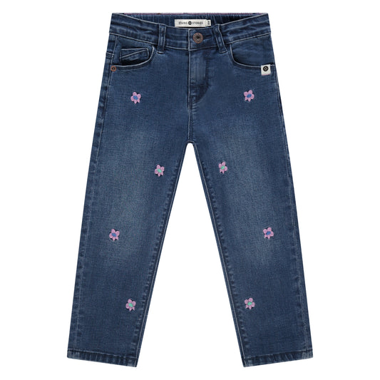 STAINS AND STORIES - DENIM BROEK MET BLOEMTJES