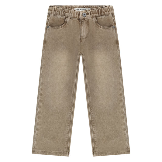 STAINS AND STORIES - SAND DENIM WIDE LEG