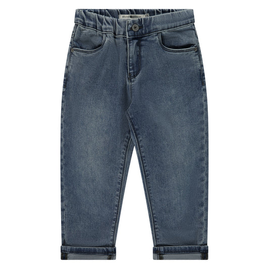 STAINS AND STORIES - MID GREY BLUE DENIM