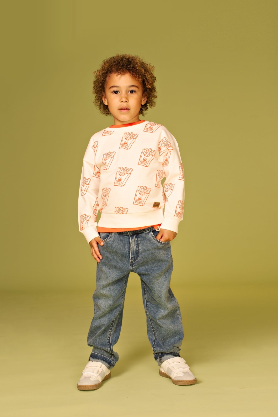 STAINS AND STORIES - MID GREY BLUE DENIM