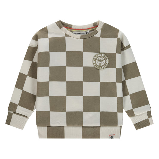 STAINS AND STORIES - GEBLOKTE SWEATER SAND