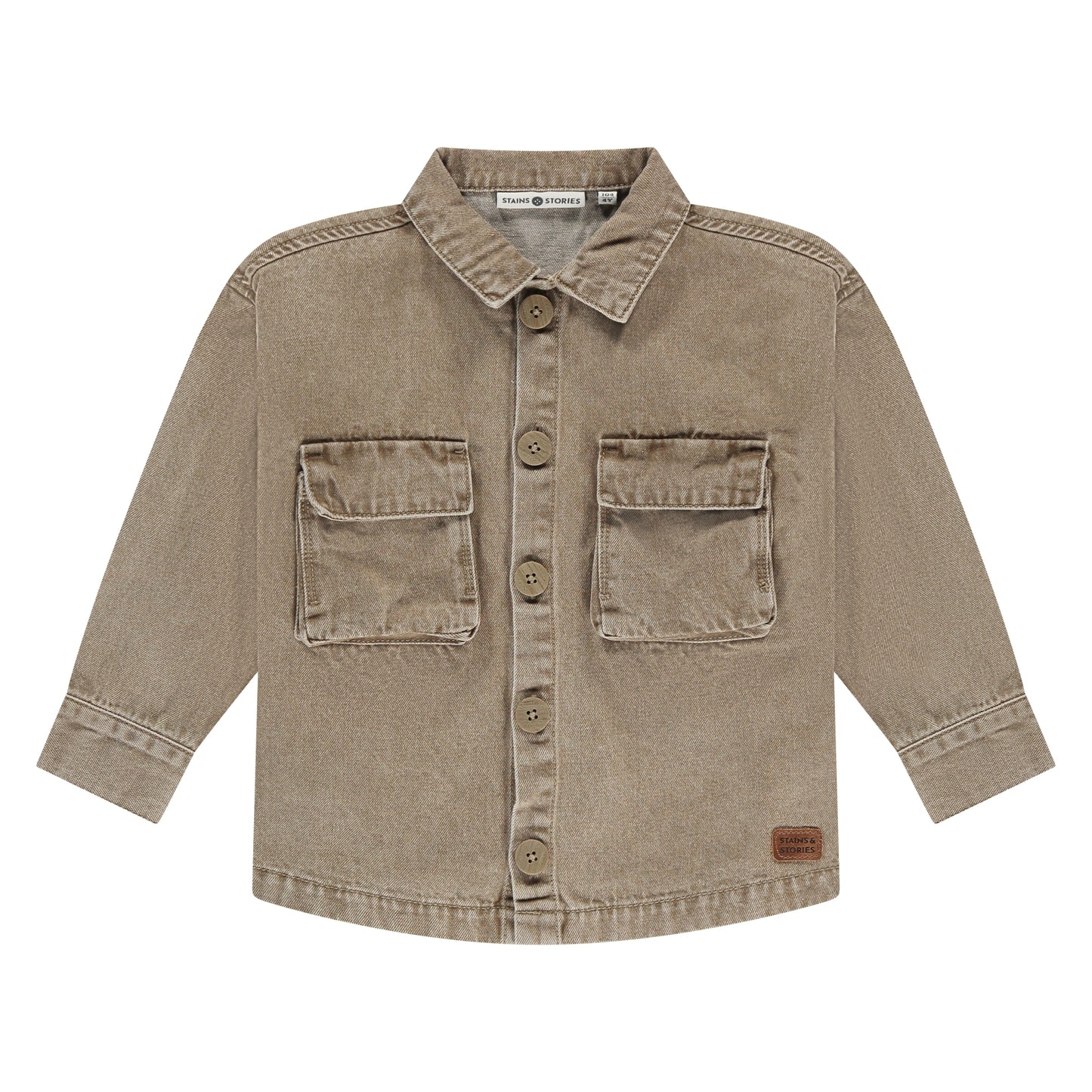STAINS AND STORIES - SAND DENIM BLOUSE