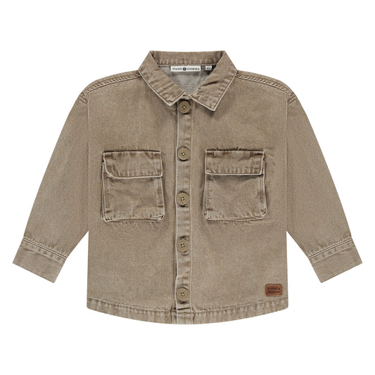 STAINS AND STORIES - SAND DENIM BLOUSE
